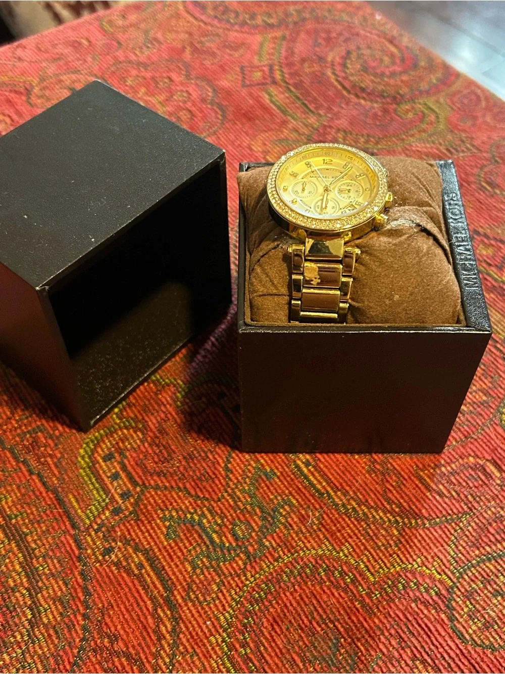Michael Kors Parker MK5354 women's chronograph watch  gold-tone w/ box